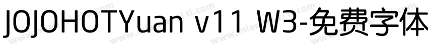 JOJOHOTYuan v11 W3字体转换